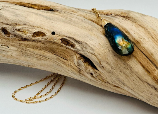 Labradorite Teardrop Necklace