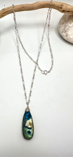 Labradorite Teardrop Necklace