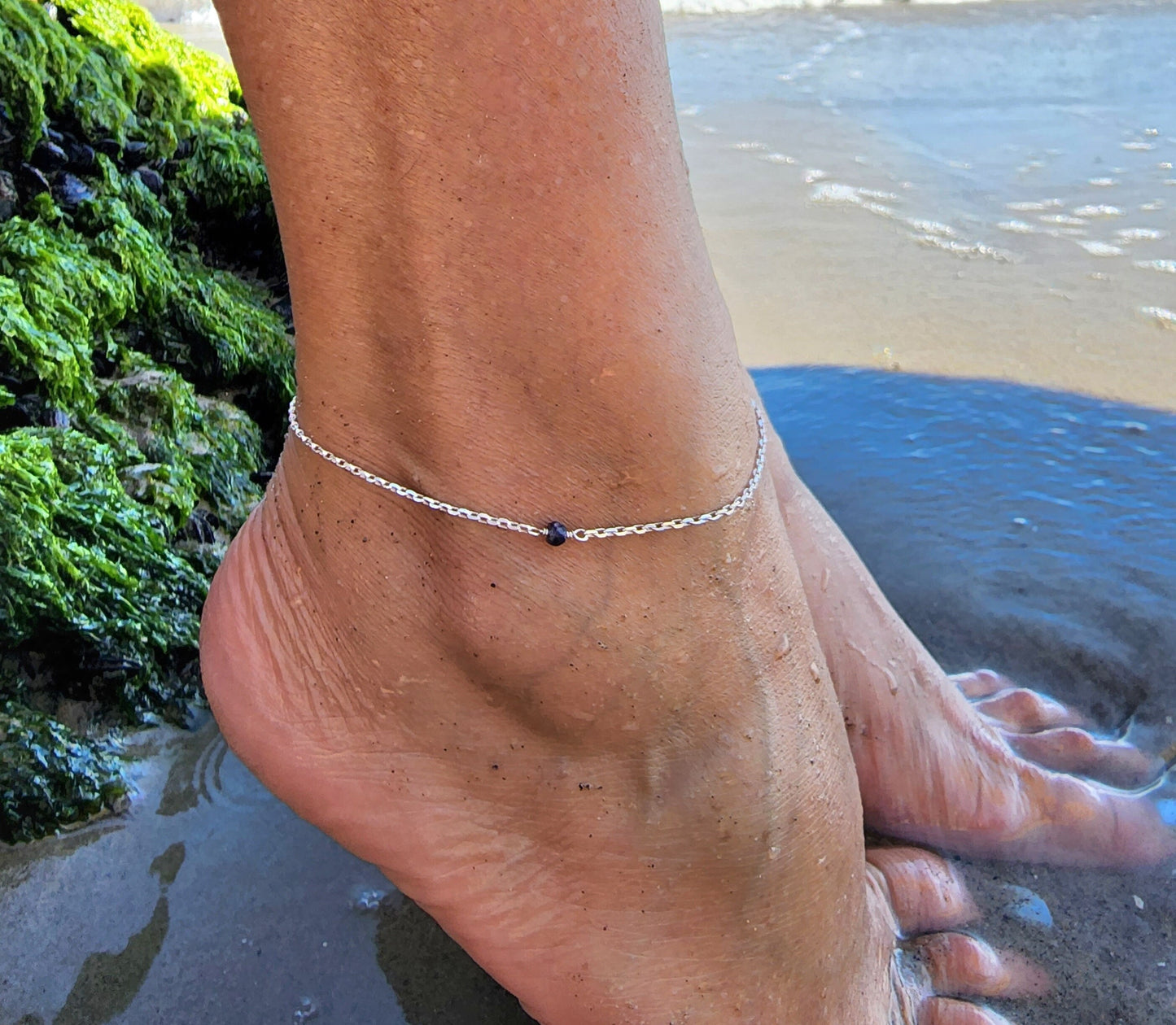 Dainty Sapphire Anklet