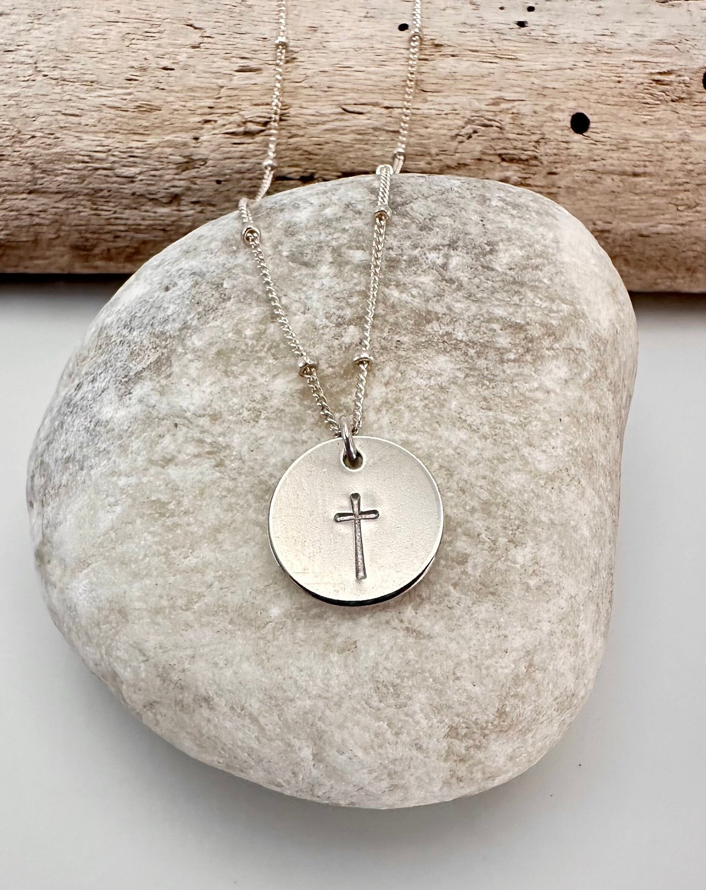 Small Sterling Silver Cross Necklace