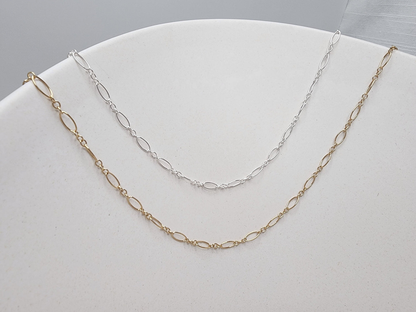 Long Gold Filled Figaro Chain Wrap Necklace