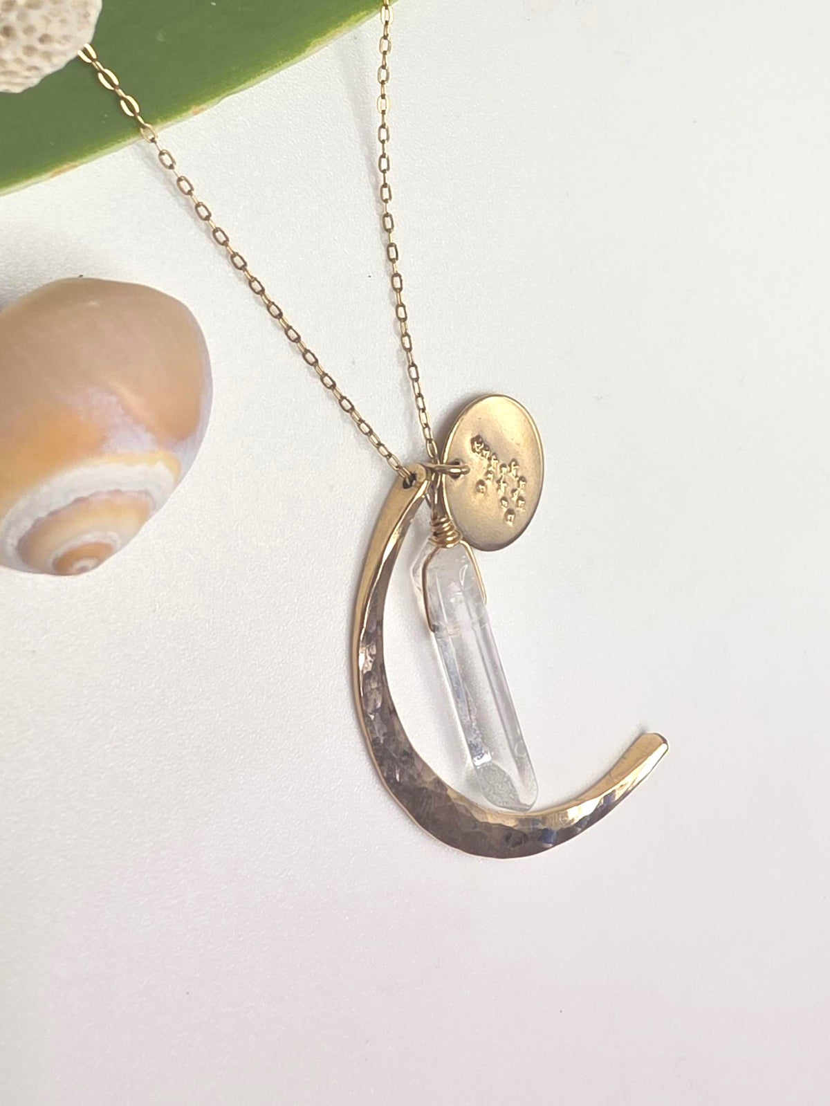 Constellation & Moon Charm Necklace, Moon, Stars, Zodiac, Crystal, Star Sign, Gold Filled, Sterling Silver, Birthday, Necklace, Astrology Jaded SB