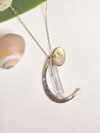 Constellation & Moon Charm Necklace, Moon, Stars, Zodiac, Crystal, Star Sign, Gold Filled, Sterling Silver, Birthday, Necklace, Astrology Jaded SB