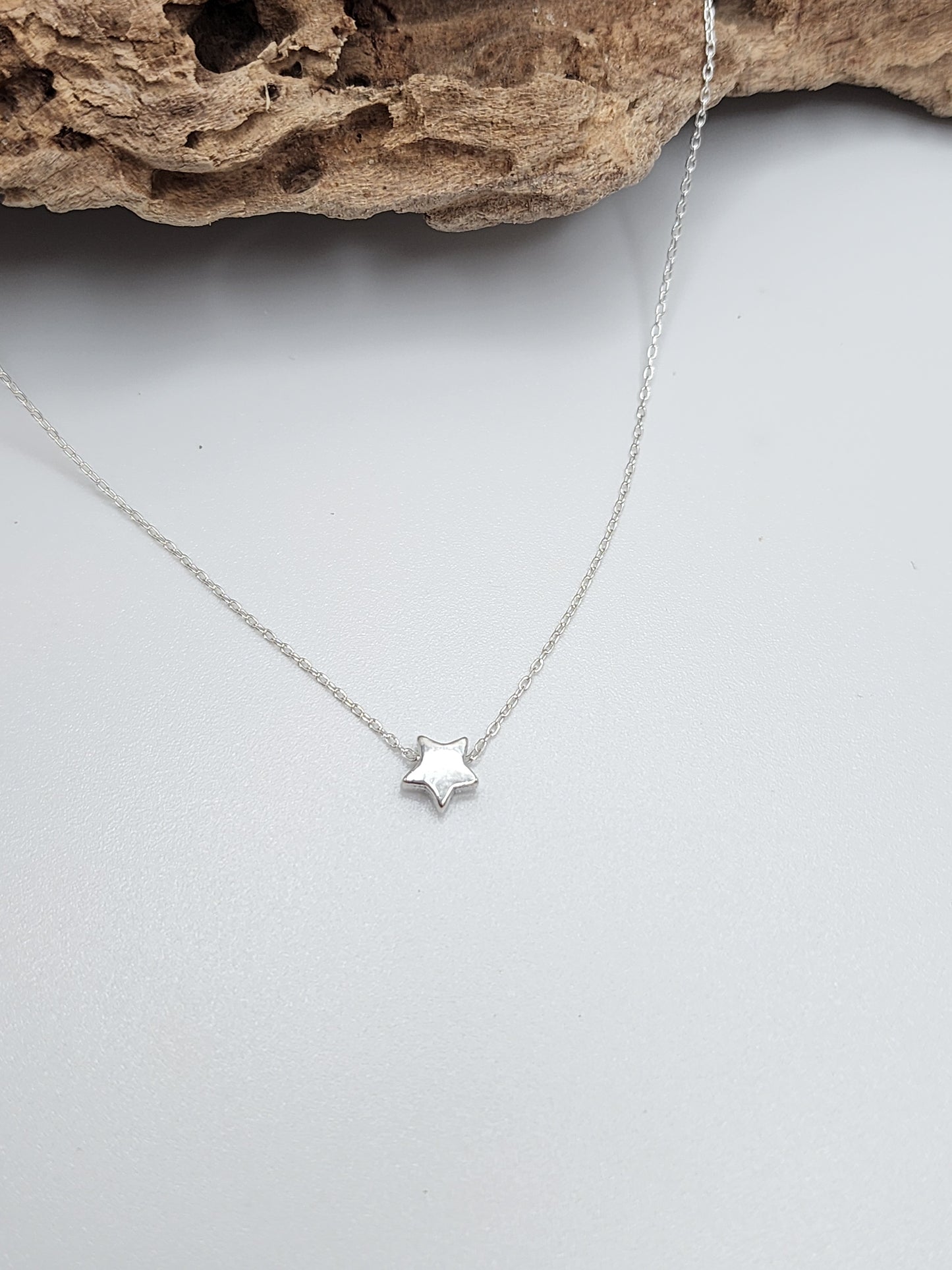 Tiny Sterling Silver Star Necklace