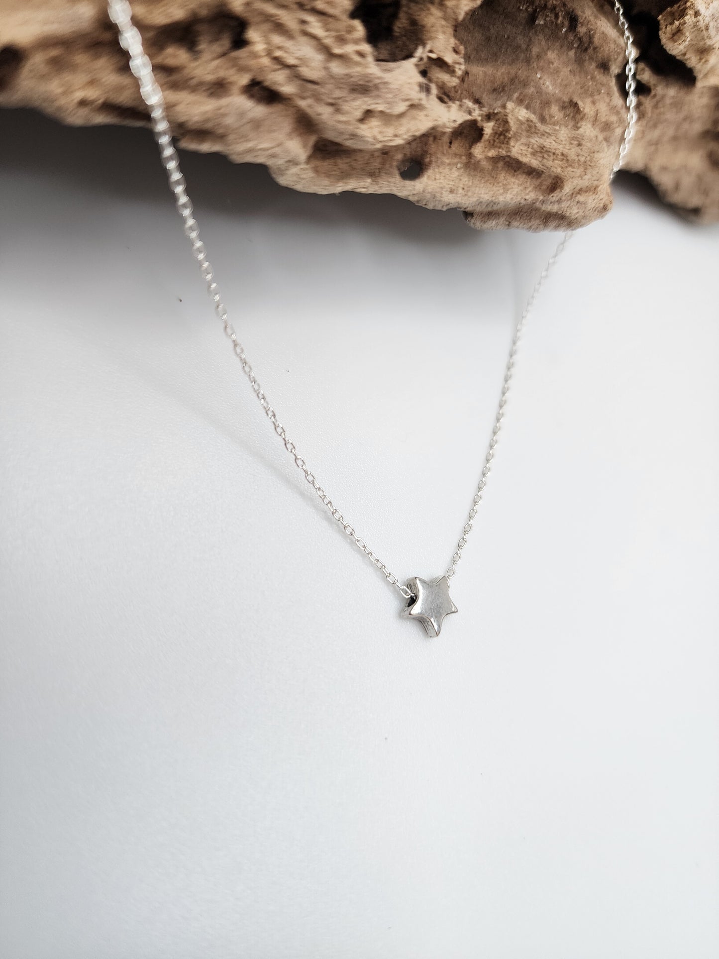 Tiny Sterling Silver Star Necklace