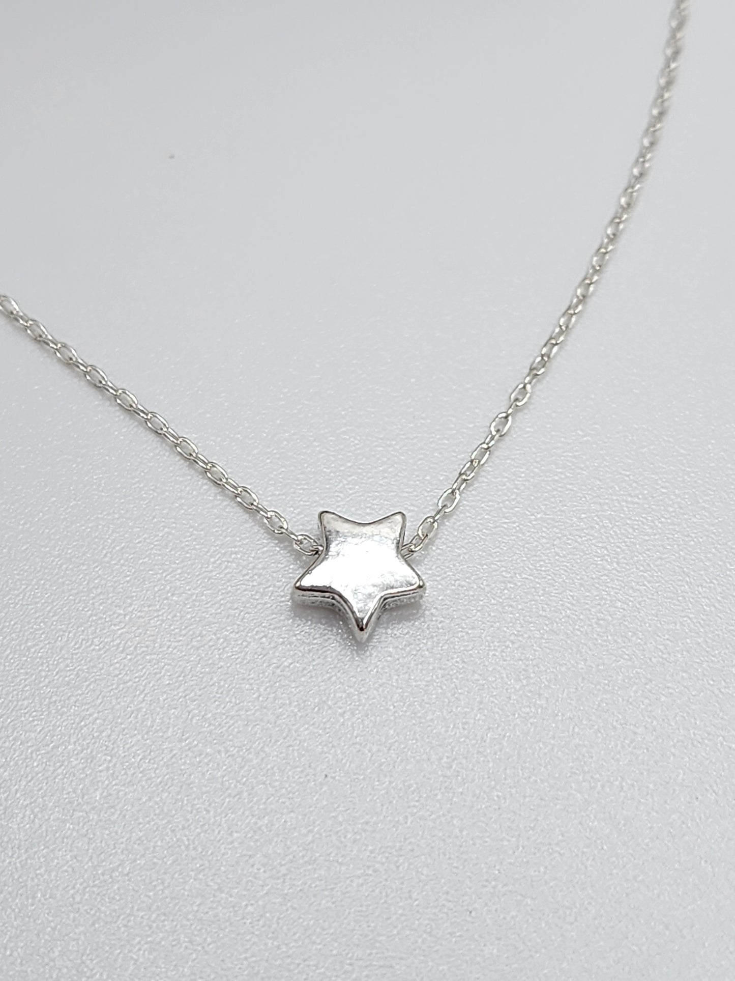 Tiny Sterling Silver Star Necklace