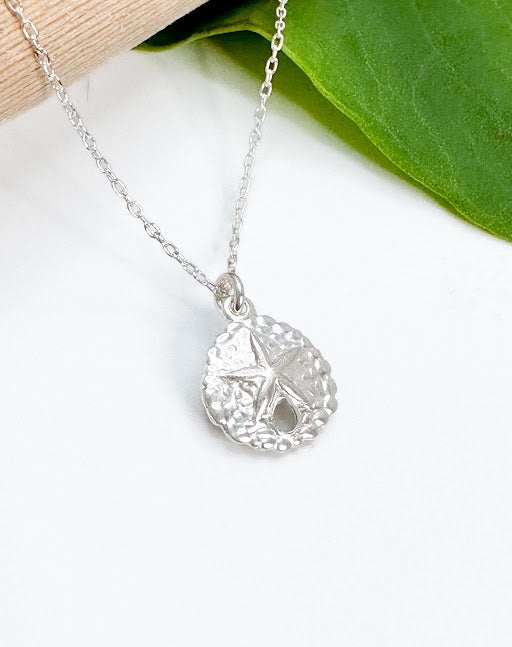 Tiny Sterling Silver Sand Dollar Necklace