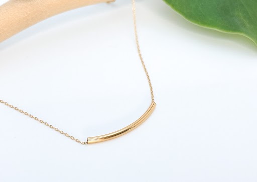 Dainty Tube Necklace, Gold, Silver, Mixed Metal