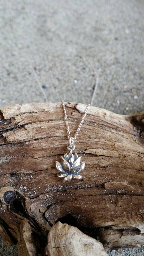 Sterling Silver Lotus Necklace