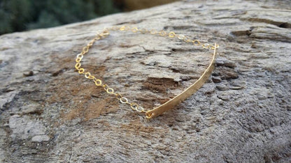 Gold Bracelet, Tiny Bracelet, Hammered, Hammered Bracelet, Tiny Gold Bracelet My Store