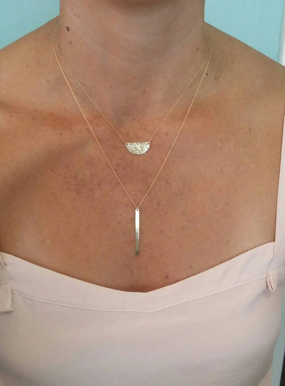 Gold Bar Necklace, Vertical, Gold Bar, 1.5 inch, Gold Filled, Layering Necklace, Bar Necklace My Store