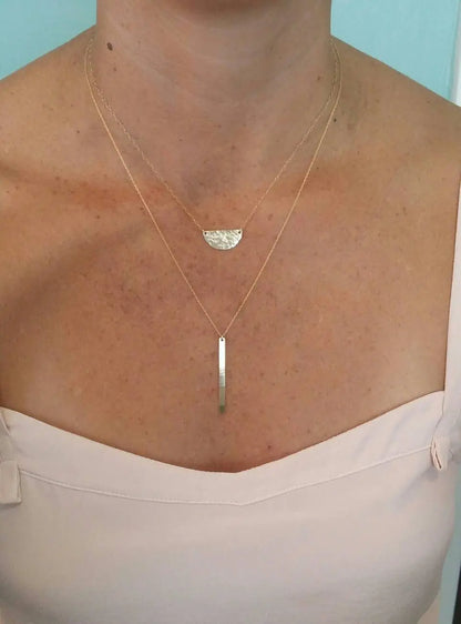 Gold Bar Necklace, Vertical, Gold Bar, 1.5 inch, Gold Filled, Layering Necklace, Bar Necklace My Store