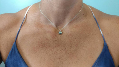 Small Sterling Lotus Necklace, Lotus Flower, Silver Necklace, Flower Necklace, Dainty My Store