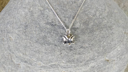 Small Sterling Lotus Necklace, Lotus Flower, Silver Necklace, Flower Necklace, Dainty My Store