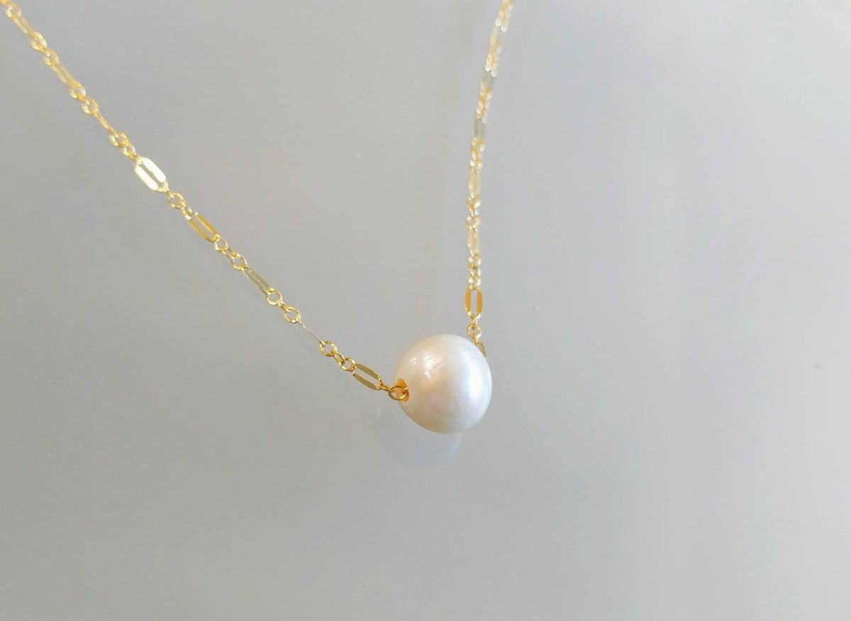 Freshwater Pearl Charm Necklace, Gold Fill or Sterling Silver Chain, Simple Necklace, Delicate Pearl Necklace, Dainty, Bridesmaid Necklace My Store