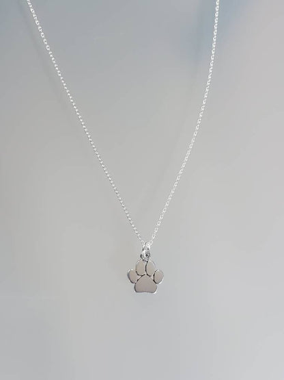 Tiny Paw Print Necklace, Sterling Silver or Gold Vermeil, Paw Necklace, Animal Necklace, Pet Dog Cat Necklace, Paw Print My Store