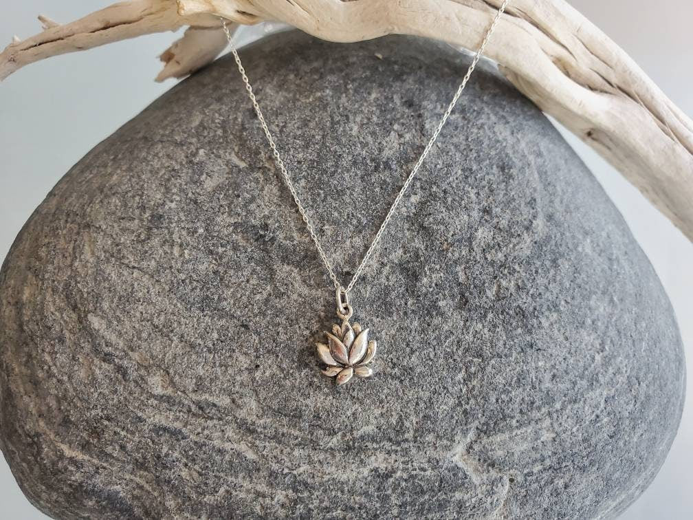 Sterling Silver Lotus Necklace