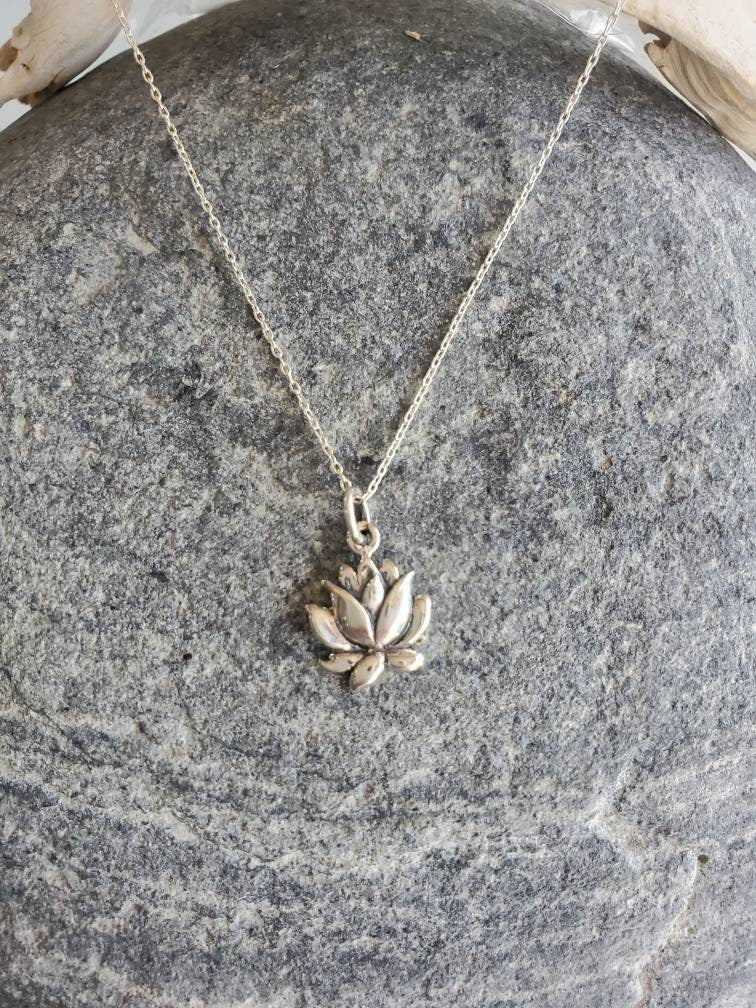 Sterling Silver Lotus Necklace