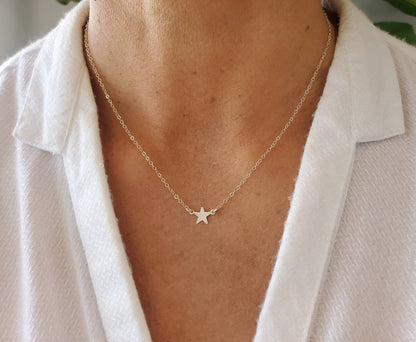 Tiny Sterling Silver Star Necklace, Star, Tiny Star, Sterling Silver, Necklace, Silver Star, Star Necklace, Silver Star Necklace, Dainty My Store