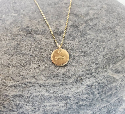 Tiny Hammered Zodiac Necklace, Gold Fill, Birthday Gift, Gold Necklace, Gold Zodiac Necklace, Star Sign, Birthday Necklace, Gift, Hammered My Store
