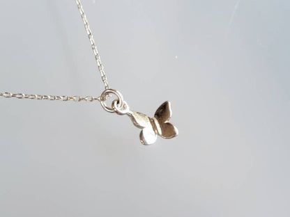 Tiny Sterling Butterfly Necklace, Sterling Silver, 3D Butterfly Pendant, Silver Butterfly Necklace, Butterfly Necklace, Dainty, Delicate My Store
