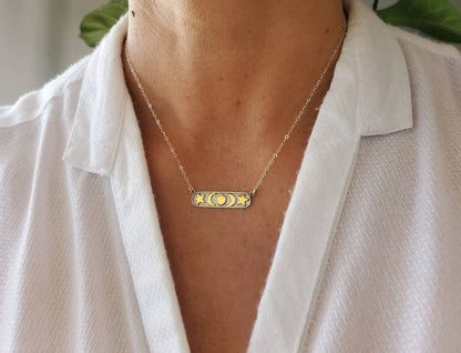 Moon and Star Necklace, Moon Necklace, Star Necklace, Gold and Silver, Gold moon Necklace, Silver Moon Necklace, Moon Phase, New Moon, Star My Store