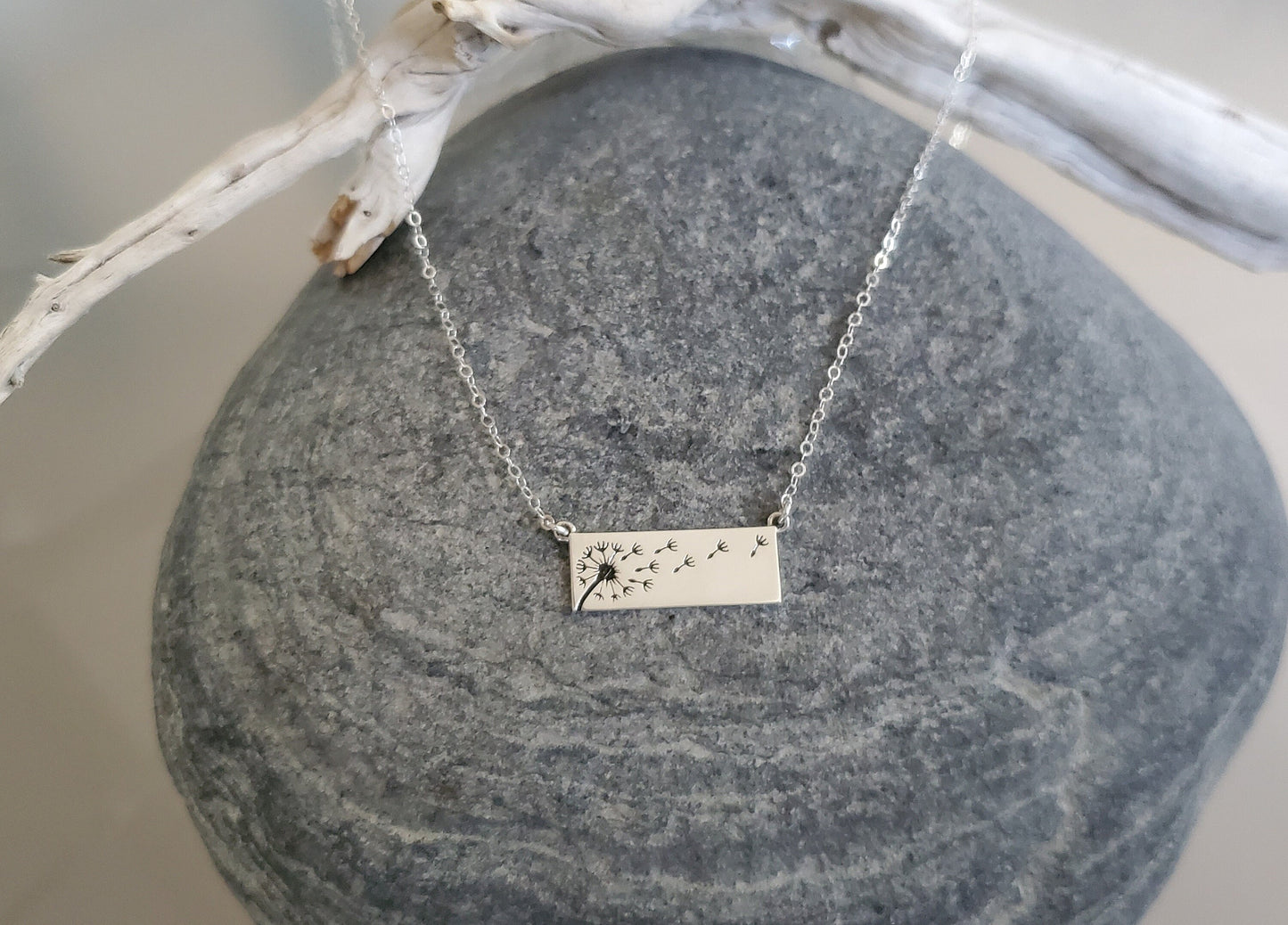 Sterling Dandelion Necklace Set, Mother's Necklace