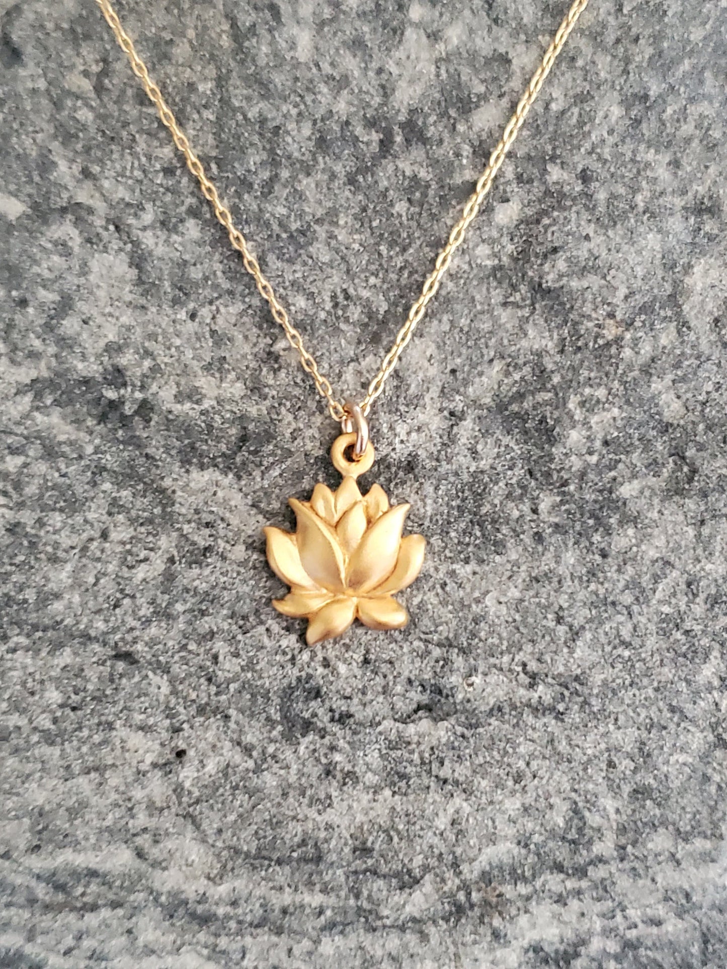 Gold Vermeil Lotus Necklace