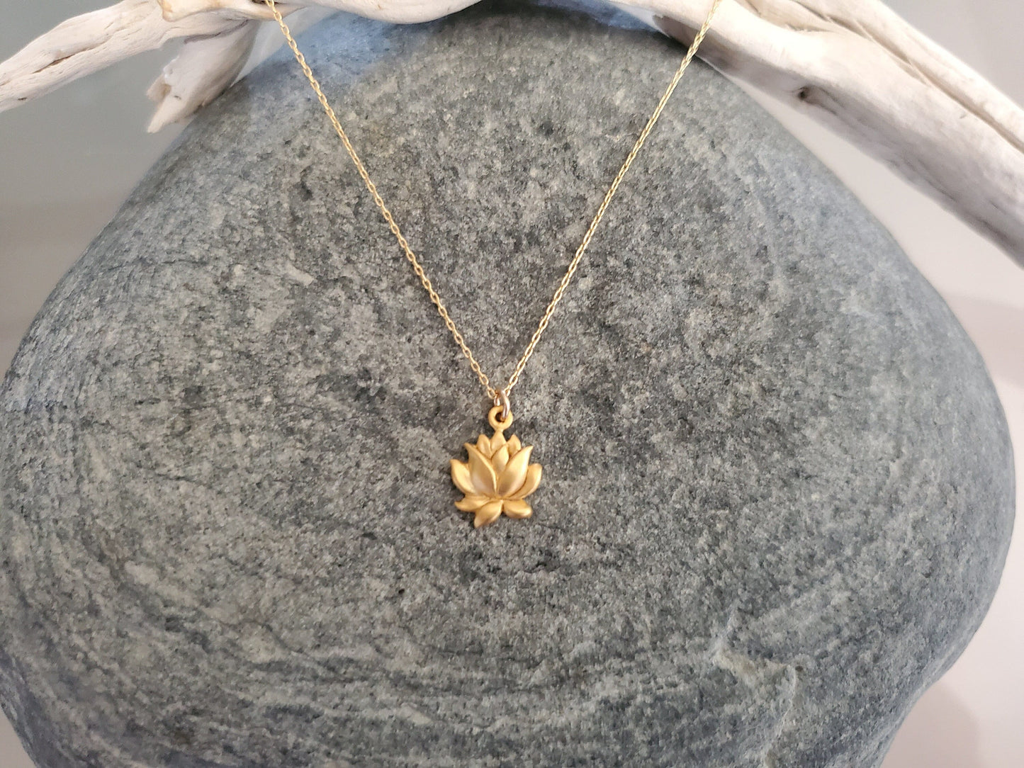 Gold Vermeil Lotus Necklace