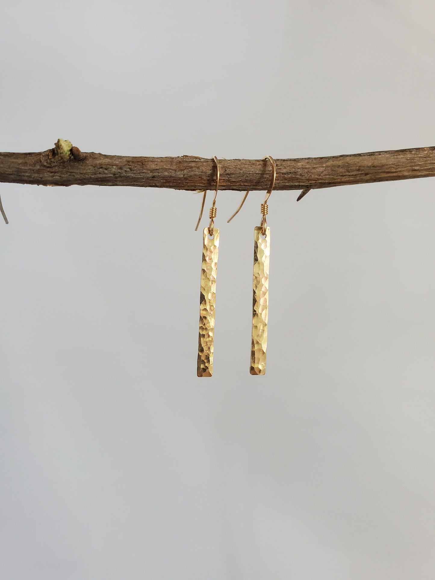 Tiny Bar Earrings, 14k Gold Fill, Silver, Elegant, Minimalist, Bar Earrings, Dainty Earrings, Gold Fill, Hammered, Dainty, Gold Earrings,Bar My Store