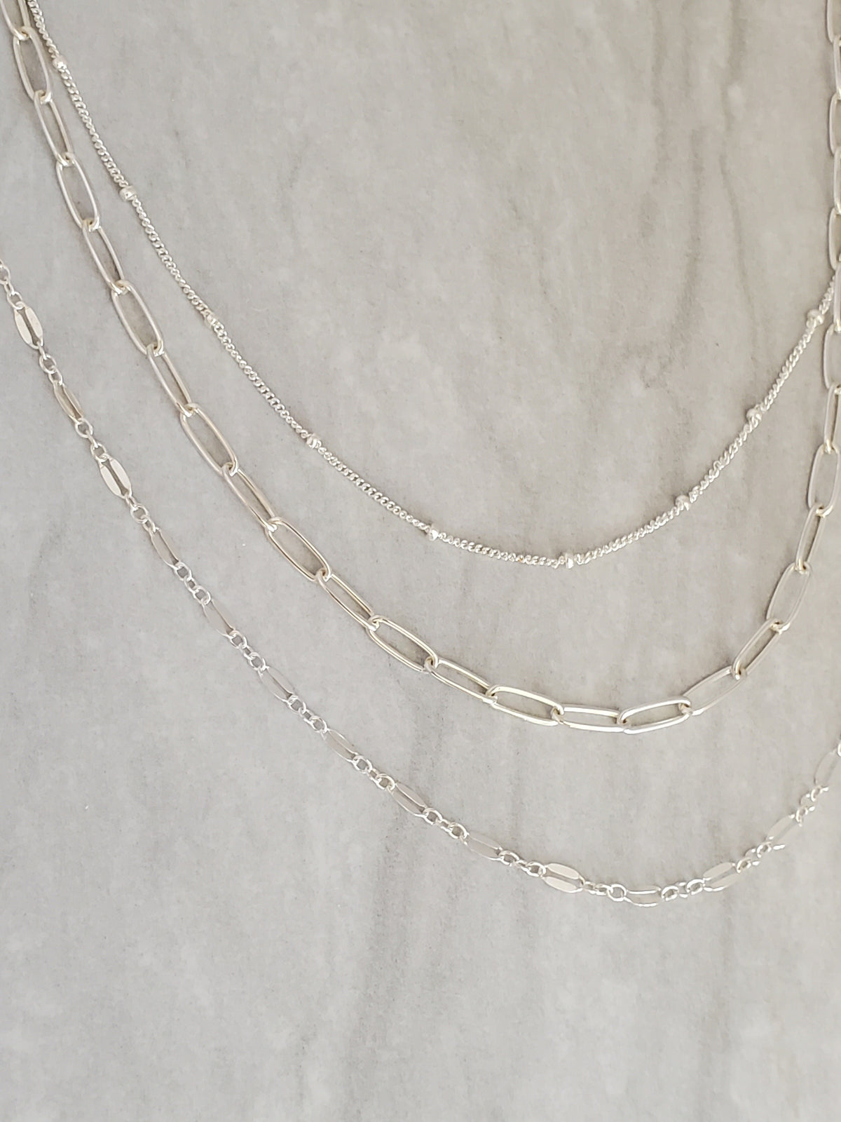 Layered Necklace Set, Set of 3, 14k Gold Filled, Sterling Silver, Minimalist, Paperclip, Chain, Set, Layered Necklace, Dainty, Minimalist My Store