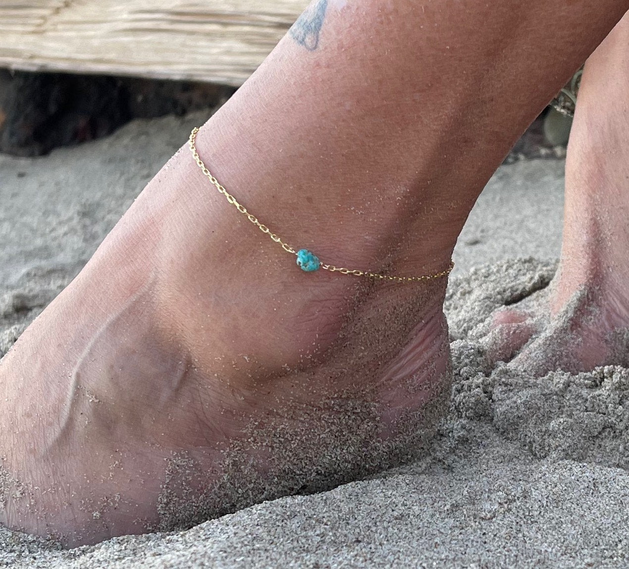 Dainty Turquoise Anklet