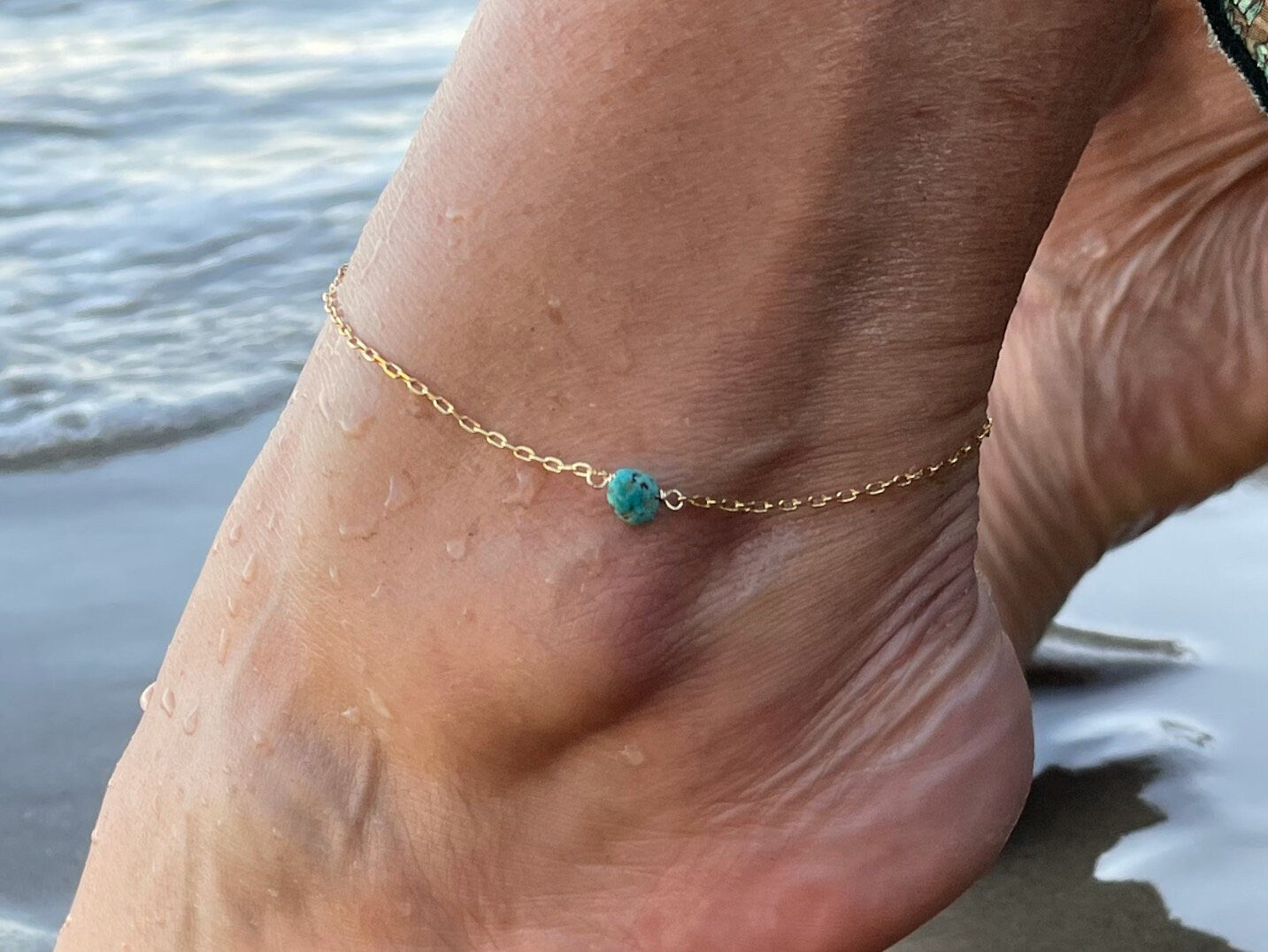 Dainty Turquoise Anklet