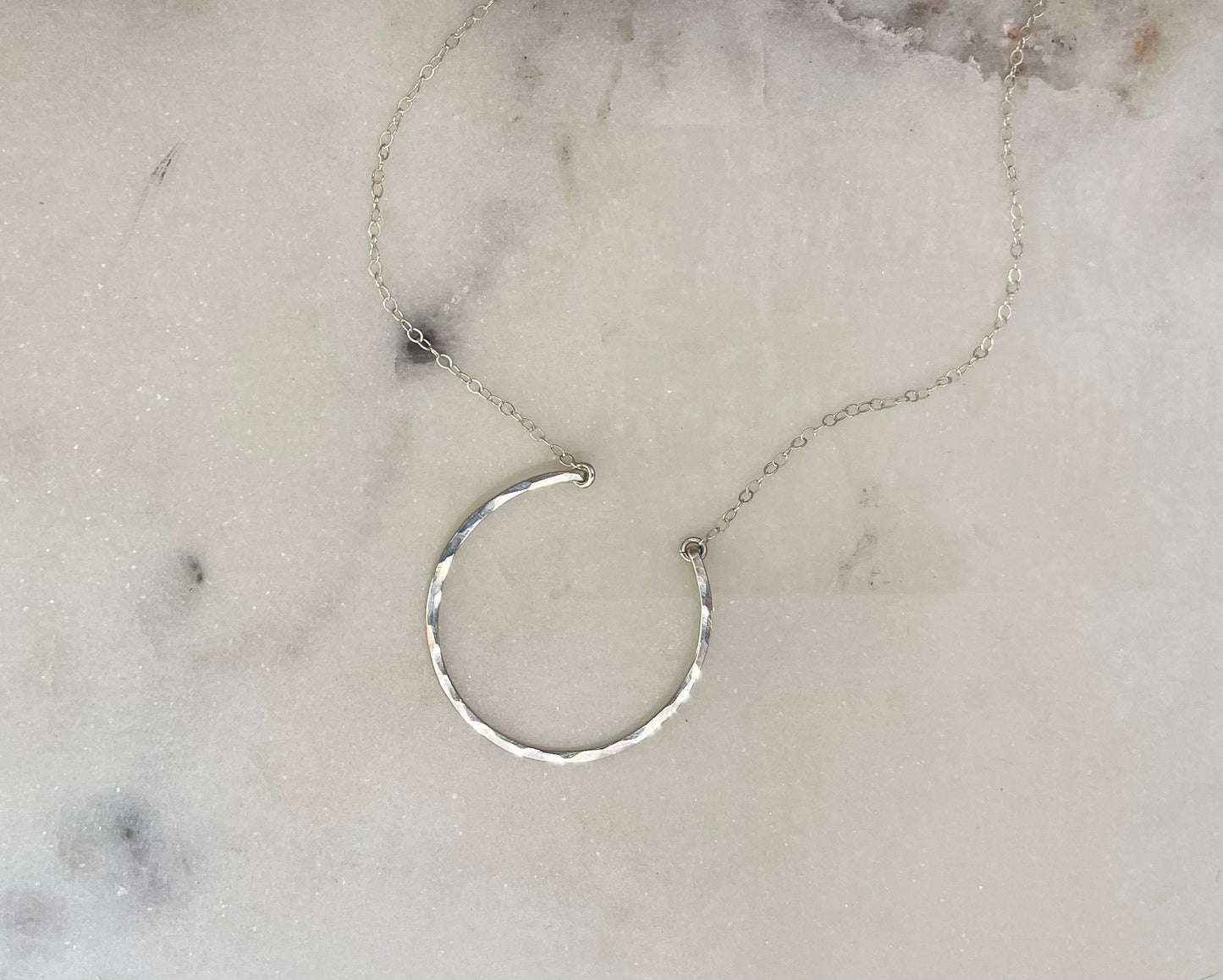 Small Horseshoe Necklace, Sterling Silver, 14k Gold Fill