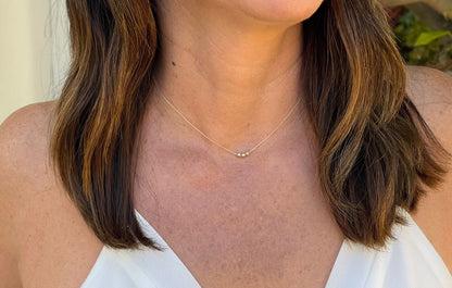 Tiny Gold Filled Faceted Bead Necklace My Store