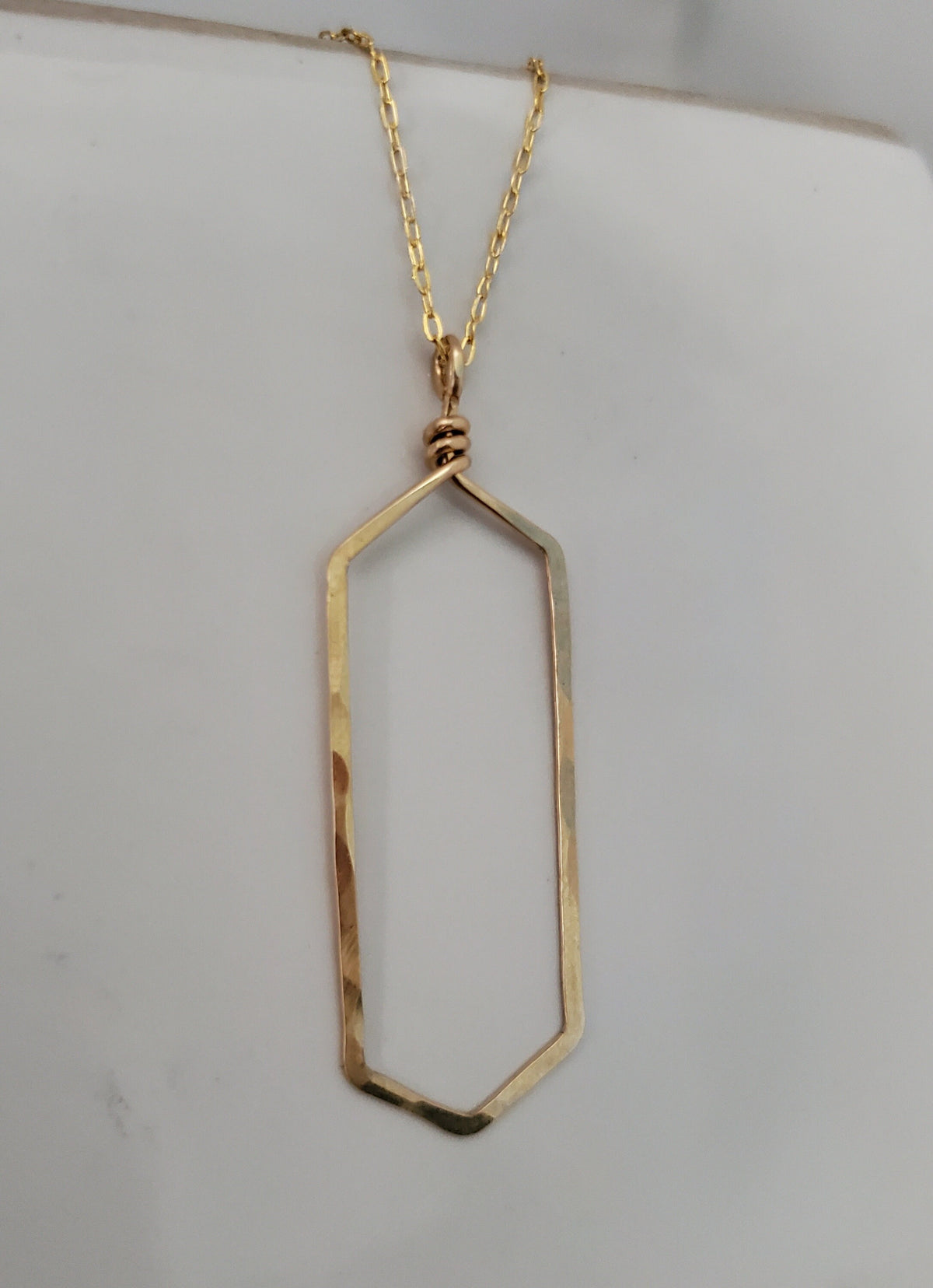 Gold Hammered Necklace, Geometric Shape, Layering Necklace, Gold Necklace, Simple, Dainty, Delicate Necklace, Gold Layering Necklace, Gold My Store