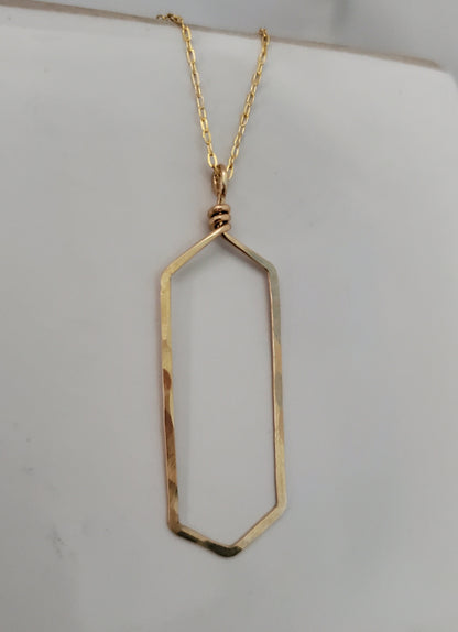Gold Hammered Necklace, Geometric Shape, Layering Necklace, Gold Necklace, Simple, Dainty, Delicate Necklace, Gold Layering Necklace, Gold My Store