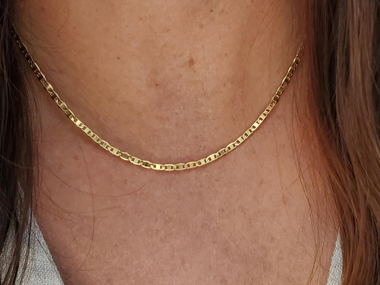 14k Gold Fill Anchor Chain Necklace