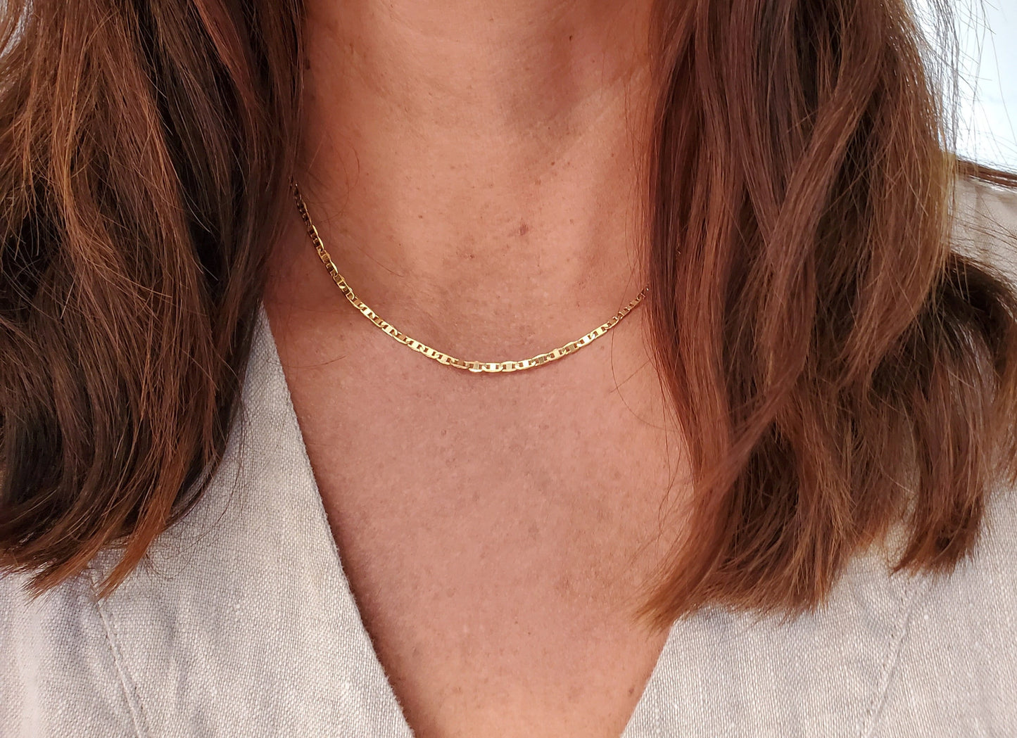 14k Gold Fill Anchor Chain Necklace