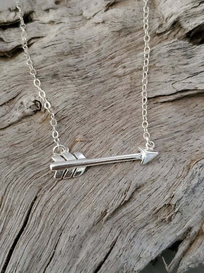 Tiny Silver Arrow Necklace, Layering Necklace, Sterling Silver, Silver Arrow Necklace, Dainty, Delicate, Silver Arrow, Minimalist Necklace My Store