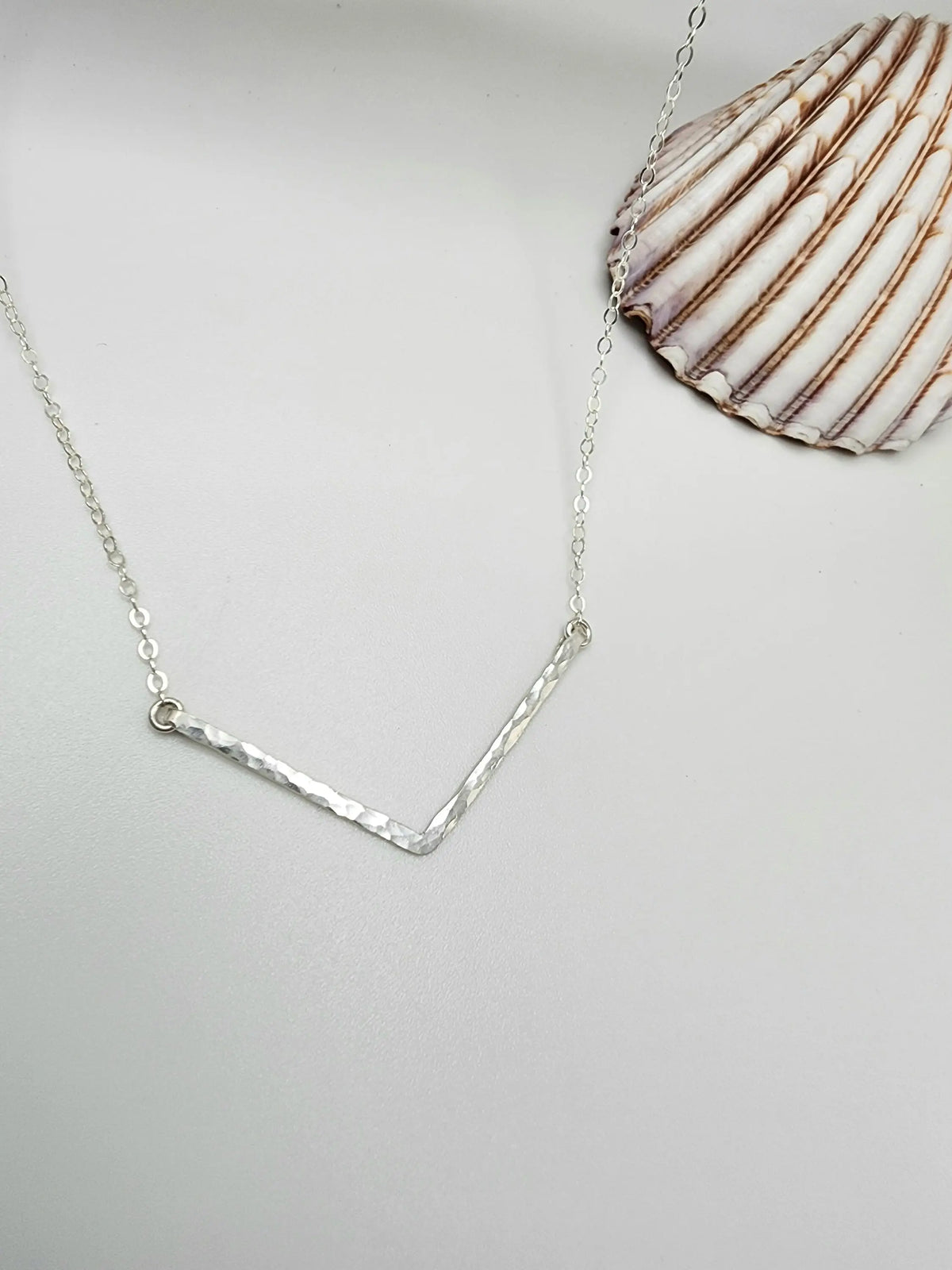 Tiny Hammered Bar, Chevron, Sterling Silver, Bar, 1.5 inch, Extra Small My Store