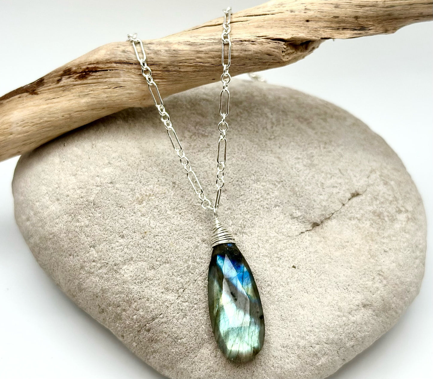 Labradorite Teardrop Necklace