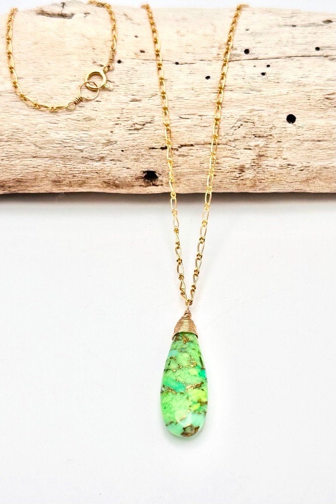 Green Arizona Copper Turquoise Necklace