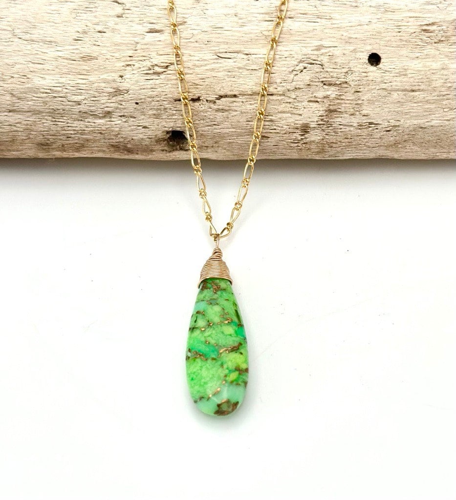 Green Arizona Copper Turquoise Necklace