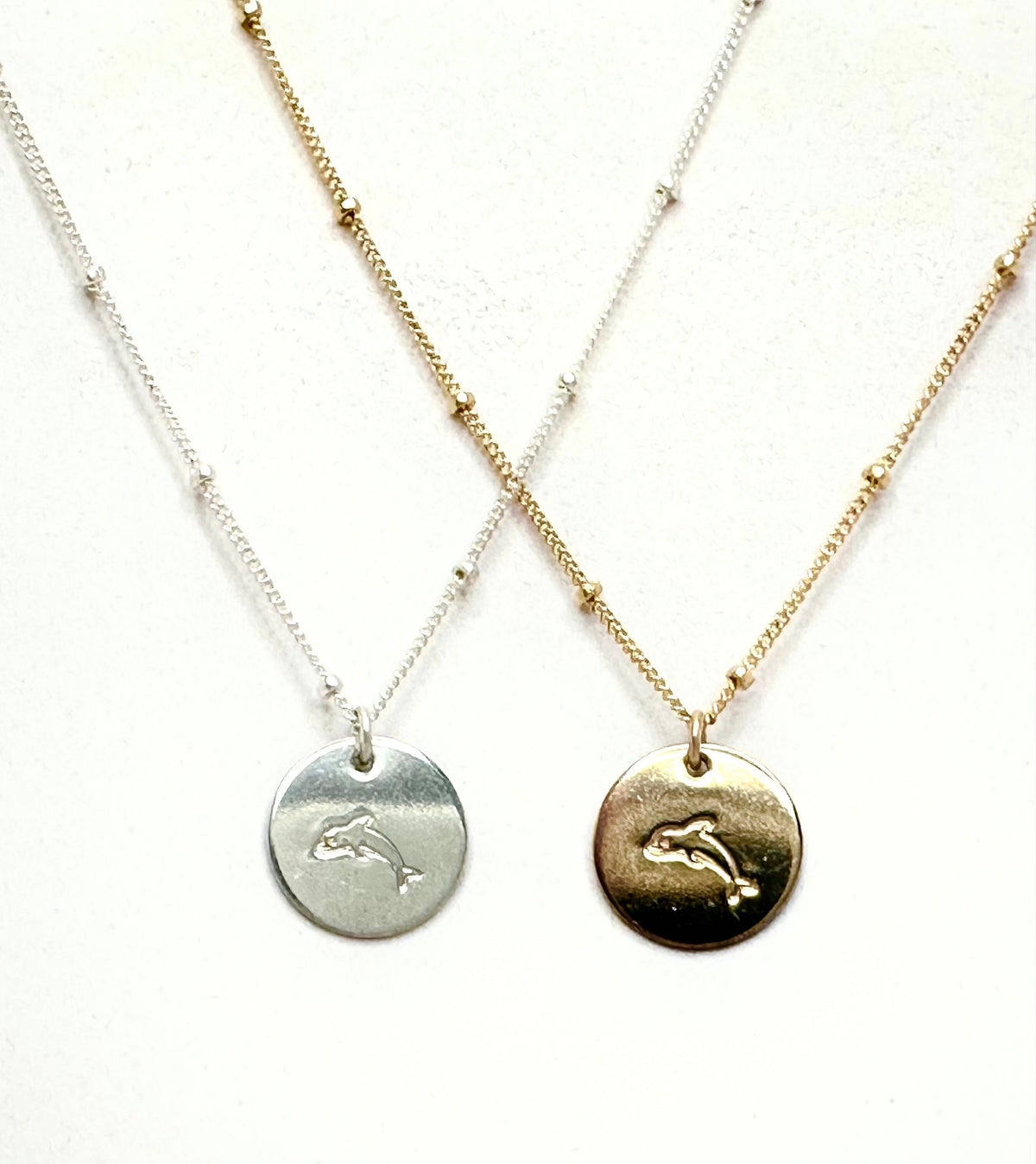 Small Dolphin 14k Gold fill or Sterling Silver Charm Necklace, Dolphin Necklace, Dainty, Silver Dolphin Necklace, 14k Gold fill Necklace My Store