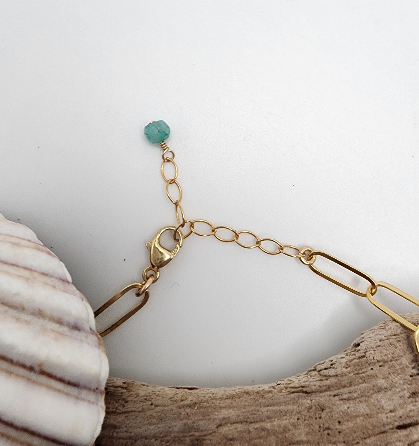 Amazonite Paperclip Chain Bracelet