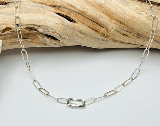 Rectangle Carabiner Necklace My Store
