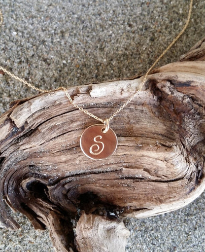 Gold Monogram Necklace, Initial Necklace, 14k Gold Fill, Dainty Gold Necklace, Layering Necklace, Minimalist Necklace, Dainty, Delicate My Store