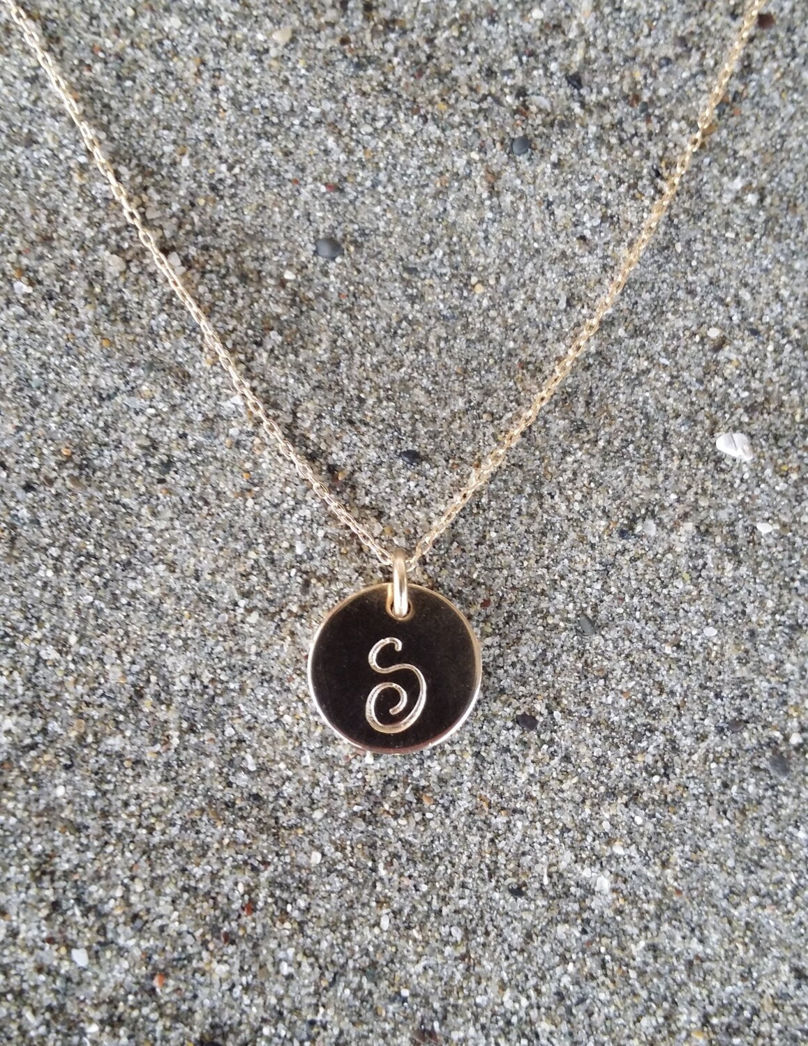 Gold Monogram Necklace, Initial Necklace, 14k Gold Fill, Dainty Gold Necklace, Layering Necklace, Minimalist Necklace, Dainty, Delicate My Store