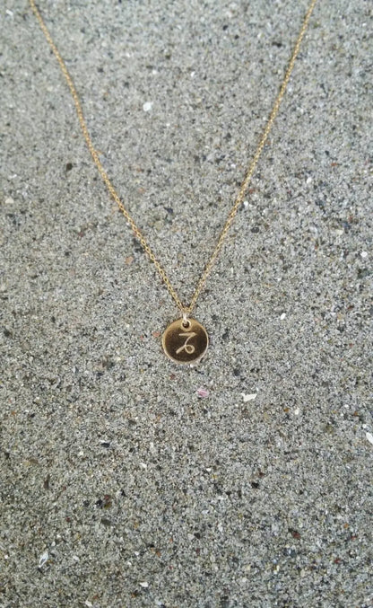 Tiny, Gold Zodiac Necklace, Birthday Sign Necklace, Simple My Store